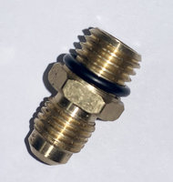Adapter AD12 SAE 1/4" MALE x M12x1,5 MALE Messing